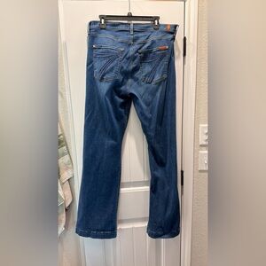 7 For All Mankind Indigo Wide Leg Jeans